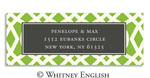 Whitney English Address Labels - Green Patio Trellis (Holiday) (615340)
